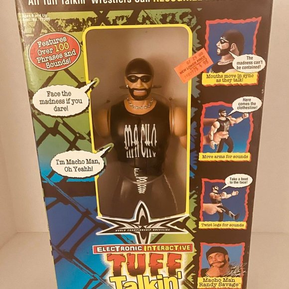 Macho Man Randy Savage WCW Tuff Talkin Wrestlers Action Figure Toybiz 1999 WWE- - Picture 1 of 12
